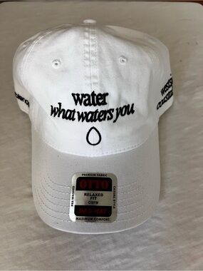 OTTO White Dad Cap with Black Embroidered Text